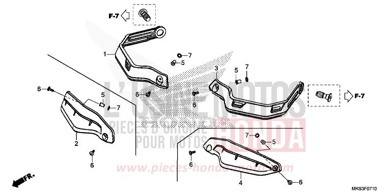 KNOECHELSCHUTZ von Africa Twin Schaltgetriebe GRAND PRIX RED (R380B) von 2020